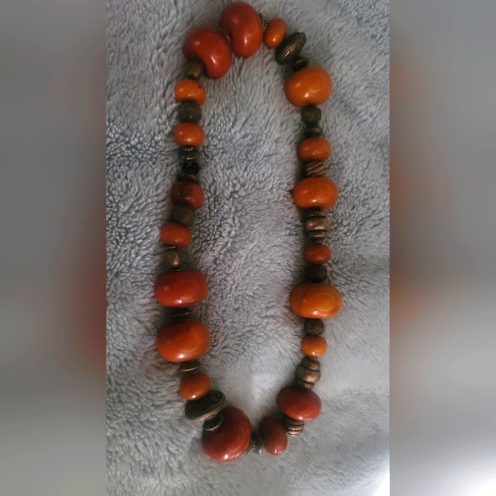 Authentic African Amber beaded necklace